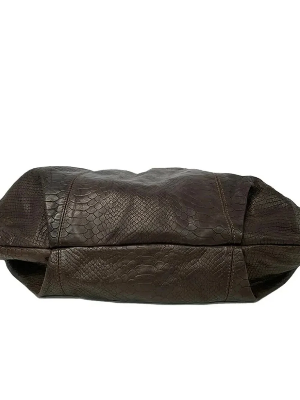 GIANNICHIARINI Dark Brown Leather Tote Bag